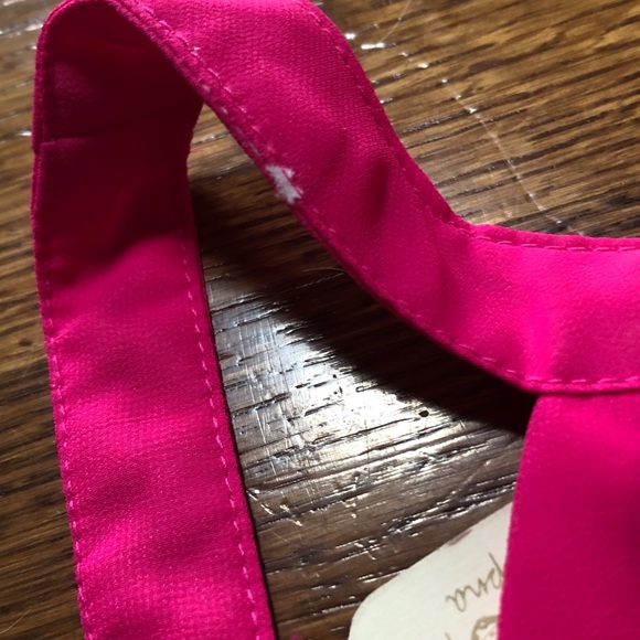 NWT Pink High Low V-Nexk Tank Top - Picture 7 of 7